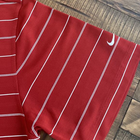 Nike Golf Mens Maroon White Striped Golf Shirt.  Size M - Picture 2 of 6